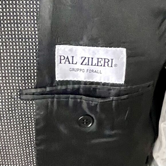 Pal Zileri Vintage Brown/Tan Nailhead Dot 2 Button Blazer. Size 50/US40. No know - Picture 6 of 14